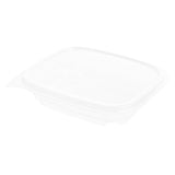 Containers, 8 Ounce, Plastic, Clear, Rectangular, 10 x 5.75 x 1.25 Inch, with Hinged Lid,1 - 100 COUNT