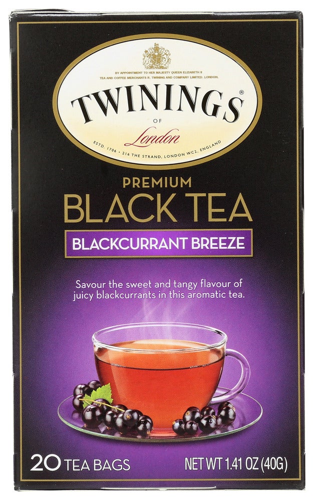 Tea, Black, Blackcurrant Breeze, Individually Wrapped with String,6 - 20 COUNT