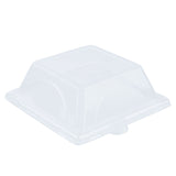 Lids, Dome, Plastic, Clear, Square, for Sugarcane Bagasse Small Plates,1 - 100 COUNT