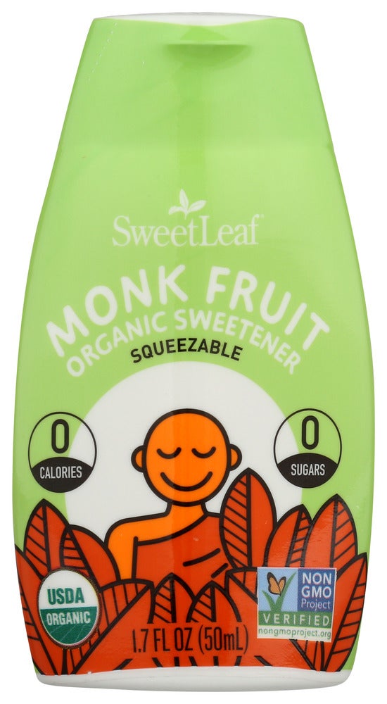 Sugar Substitute, Monk Fruit, Unflavored, Liquid, Squeeze Bottle,1 - 1.7 FLUID