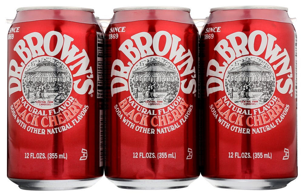 Soft Drinks, Black Cherry, Single-Serve, Can, 12 Fluid Ounce,4 - 6 COUNT