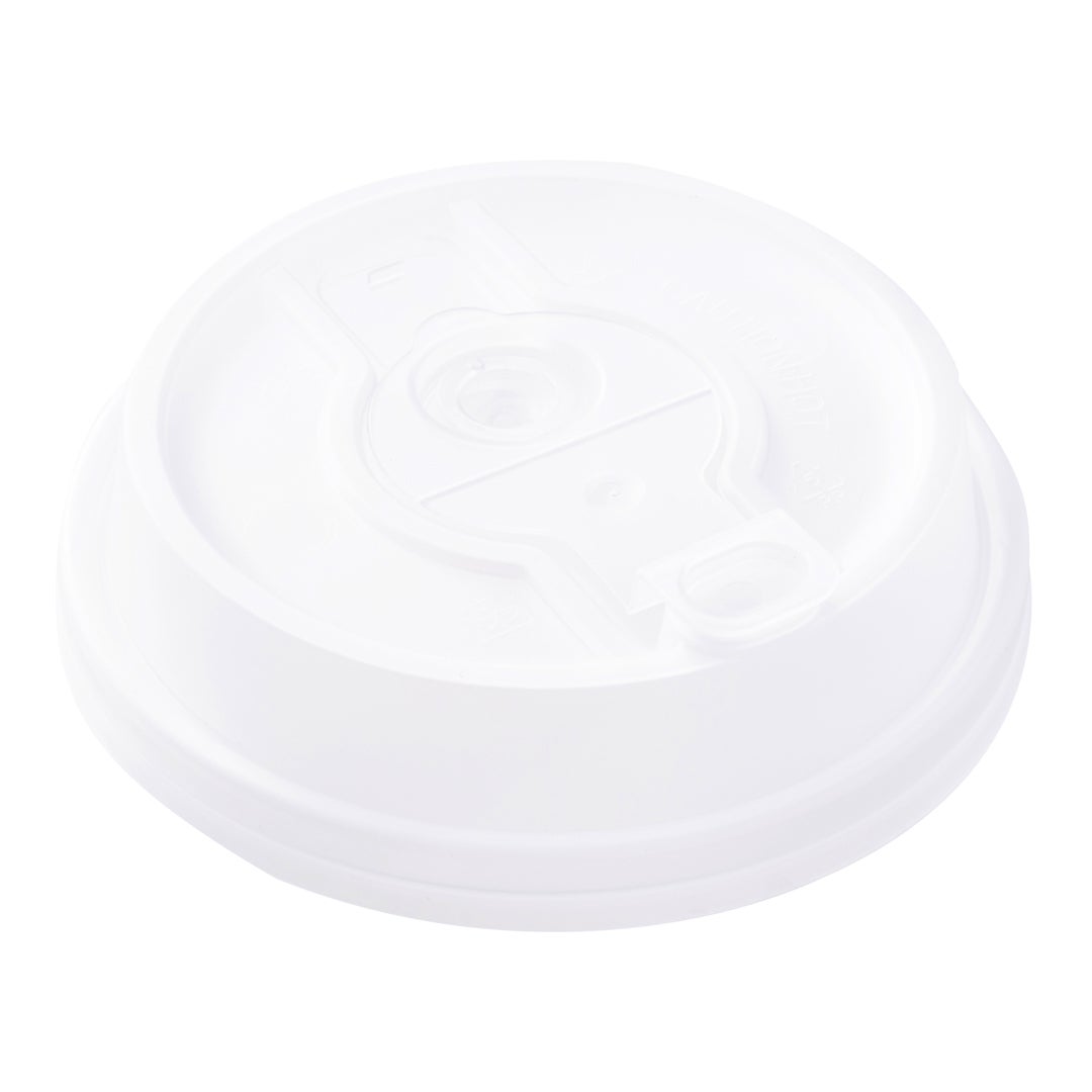 Lids, Straw Hole & Sip-Thru, Plastic, Clear, with Detachable Double Plug, for 8/12/16/20 Ounce Hot Cups,1 - 500 COUNT