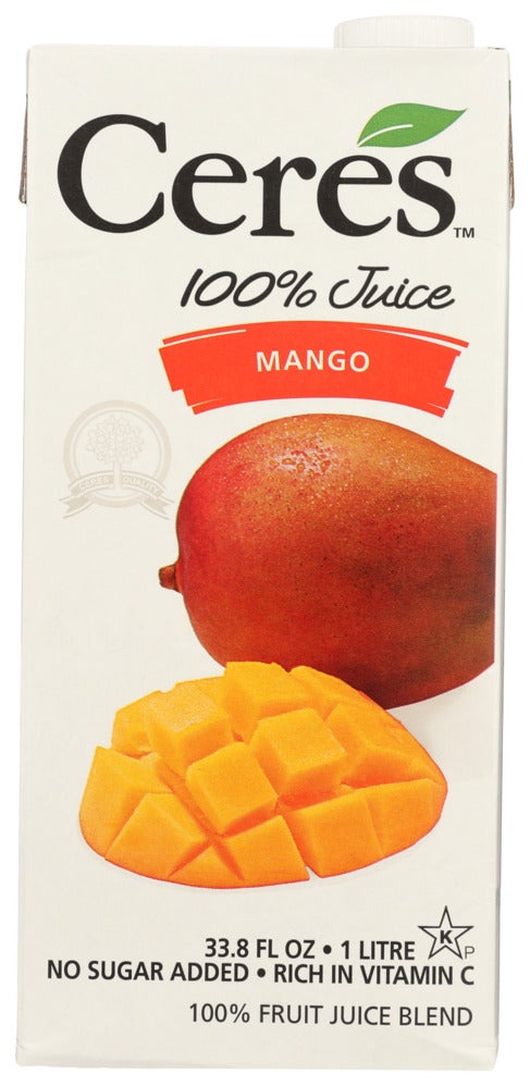 Juice, Mango, 100%, No Sugar Added, Shelf-Stable,12 - 33.8 FLUID