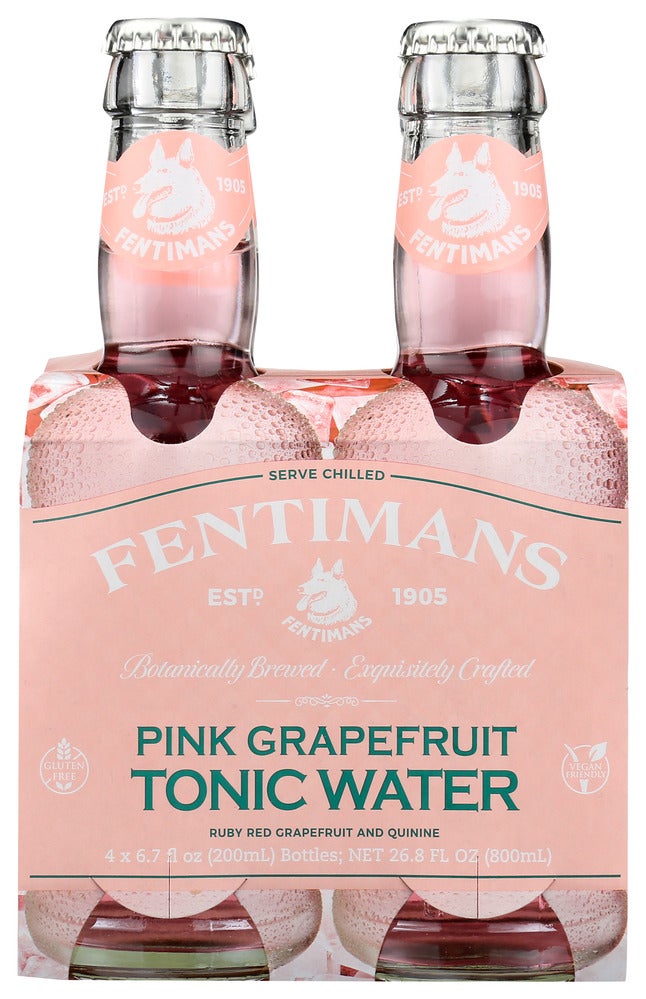 Soft Drink, Tonic Water, Pink Grapefruit, Single-Serve, Glass, 6.7 Fluid Ounce,6 - 4 COUNT