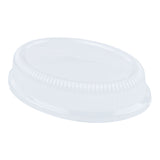Lids, Ripple Dome, Plastic, Clear, Oval, for Sugarcane Bagasse Plates,1 - 100 COUNT