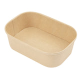 Bowls, 22 Ounce, Paper, Kraft, Oval, 6.75 x 4.5 x 2 Inch,1 - 100 COUNT