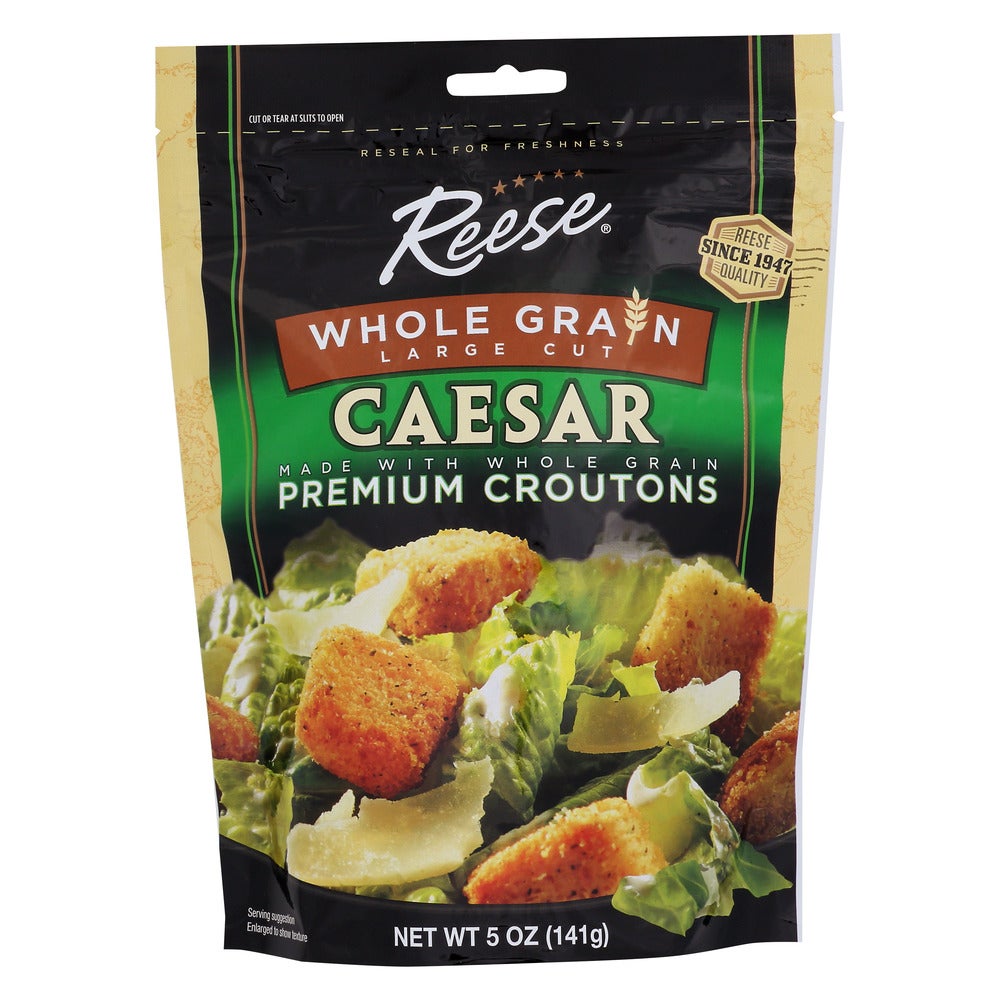 Croutons, Caesar, Premium, Whole Grain Large Cut,12 - 5 OUNCE