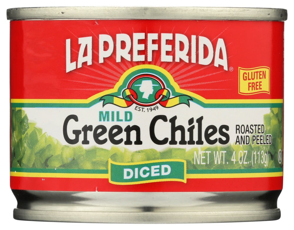 Peppers, Green Chile, Diced, Mild,24 - 4 OUNCE