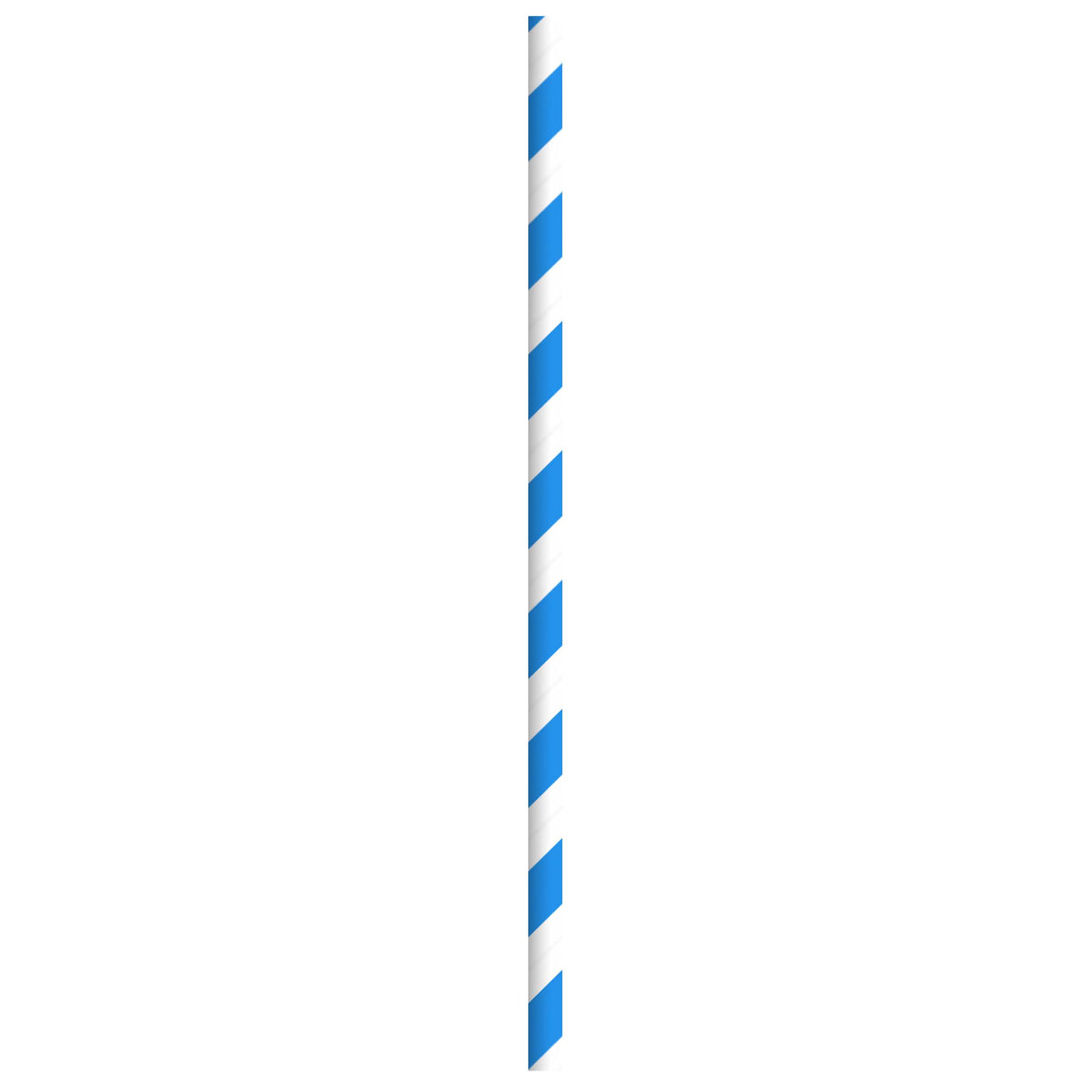 Straws, 7.75 Inch, Paper, Blue Striped, Wrapped, Coated with Bees Wax, 7.75 Linear Inch,6 - 500 COUNT
