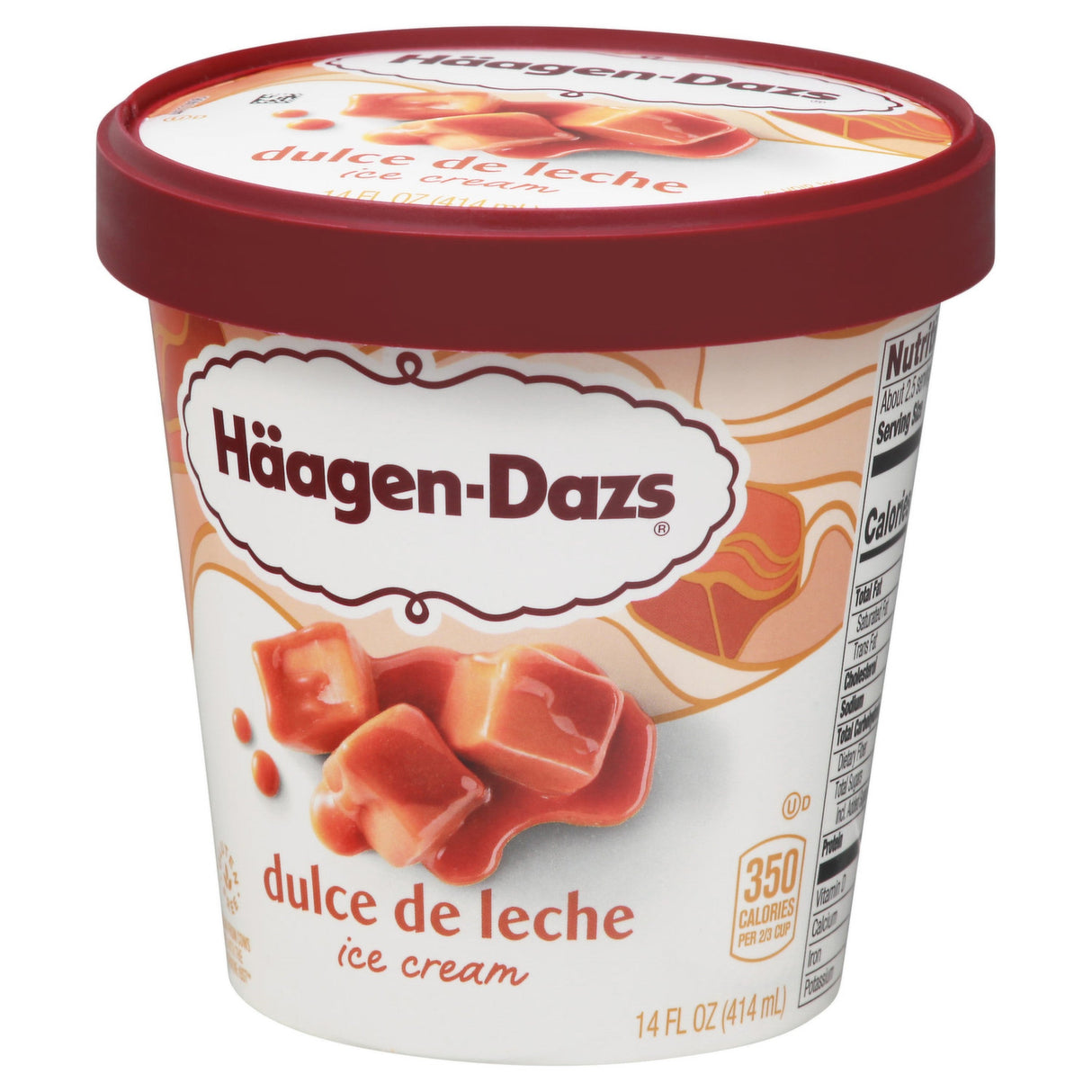 Ice Cream, Hard Serve, Dulce de Leche, Frozen,8 - 14 FLUID