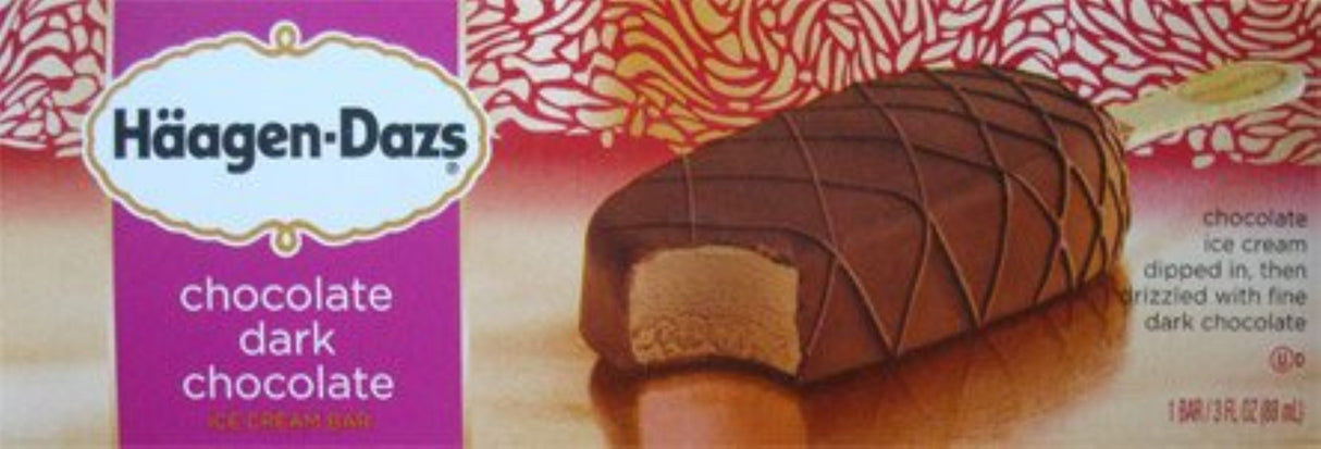 Ice Cream Bars, Chocolate/Dark Chocolate, Frozen,12 - 3.67 OUNCE