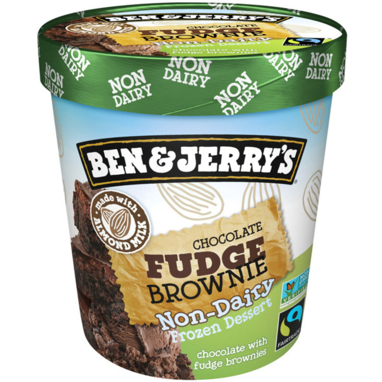 Ice Cream, Hard Serve, Non-Dairy, Chocolate Fudge Brownie, 1 Ounce,8 - 16 FLUID