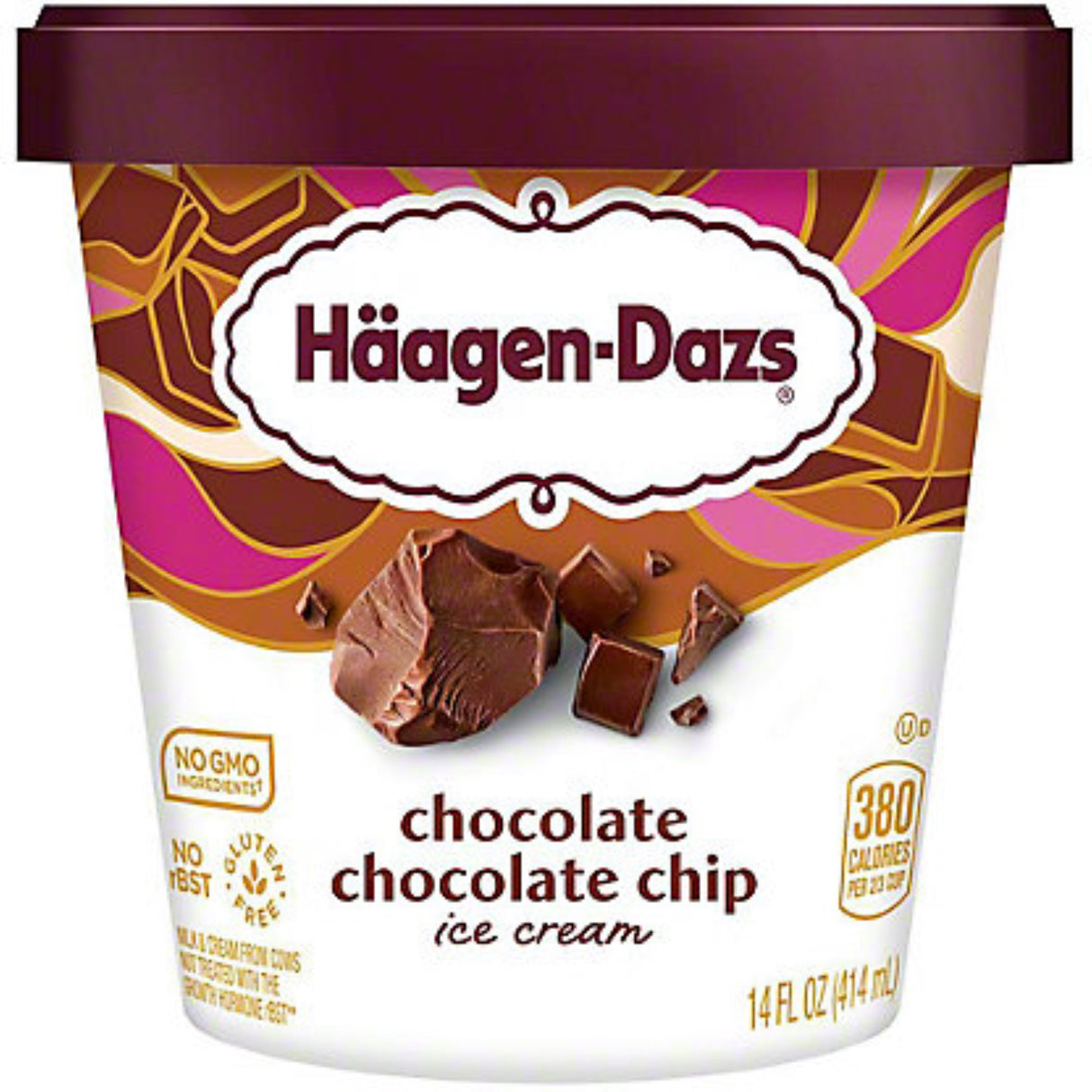 Ice Cream, Hard Serve, Chocolate Chocolate Chip, Frozen,8 - 14 FLUID