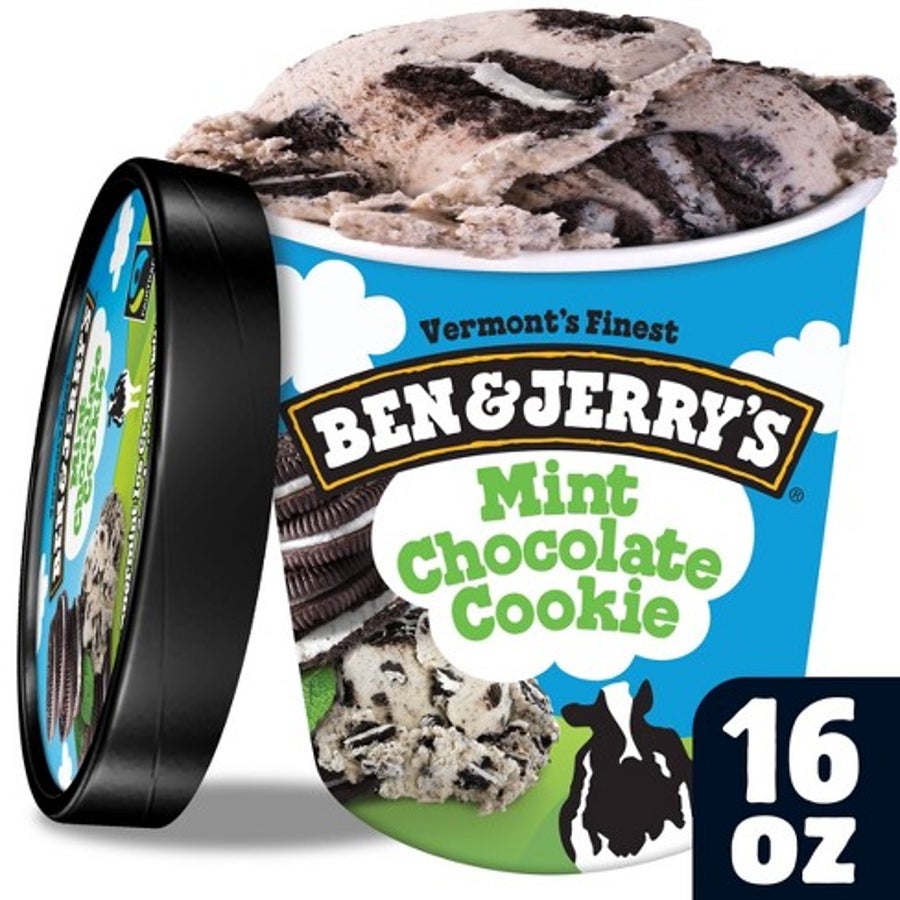 Ice Cream, Hard Serve, Mint Chocolate Cookie, Frozen,8 - 16 OUNCE