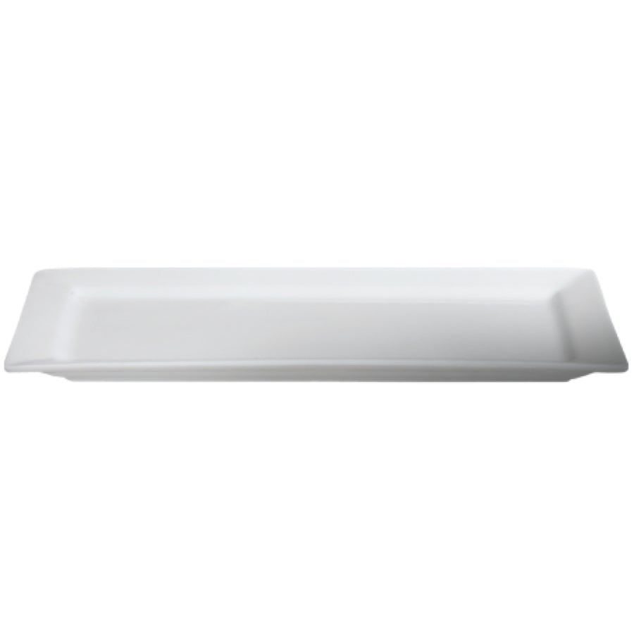 Platters, 14 x 7 Inch, Narrow Rim, White, Porcelain, Rectangular,6 - 2 COUNT