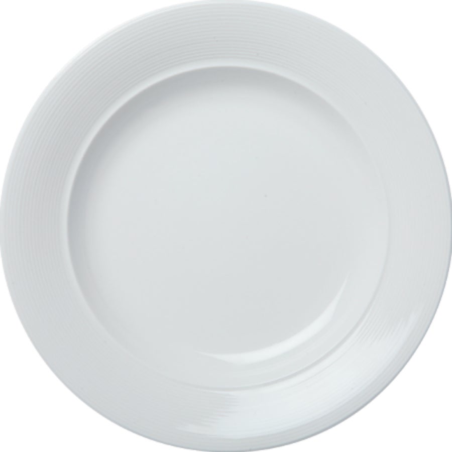 Plates, 10.25 Inch, Mid Rim, White, Porcelain, Embossed,6 - 4 COUNT