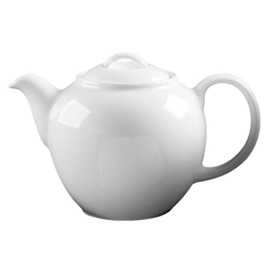 Pots, Tea, 35 Ounce, White, Porcelain,12 - 1 COUNT