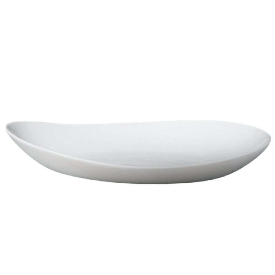 Plates, 10.50 Inch, White, Porcelain, Egg-Shape,6 - 3 COUNT