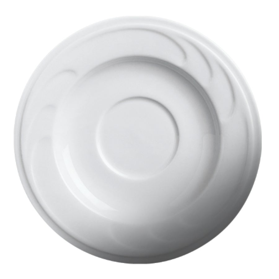Saucers, 5.50 Inch, White, Porcelain, Embossed,6 - 12 COUNT