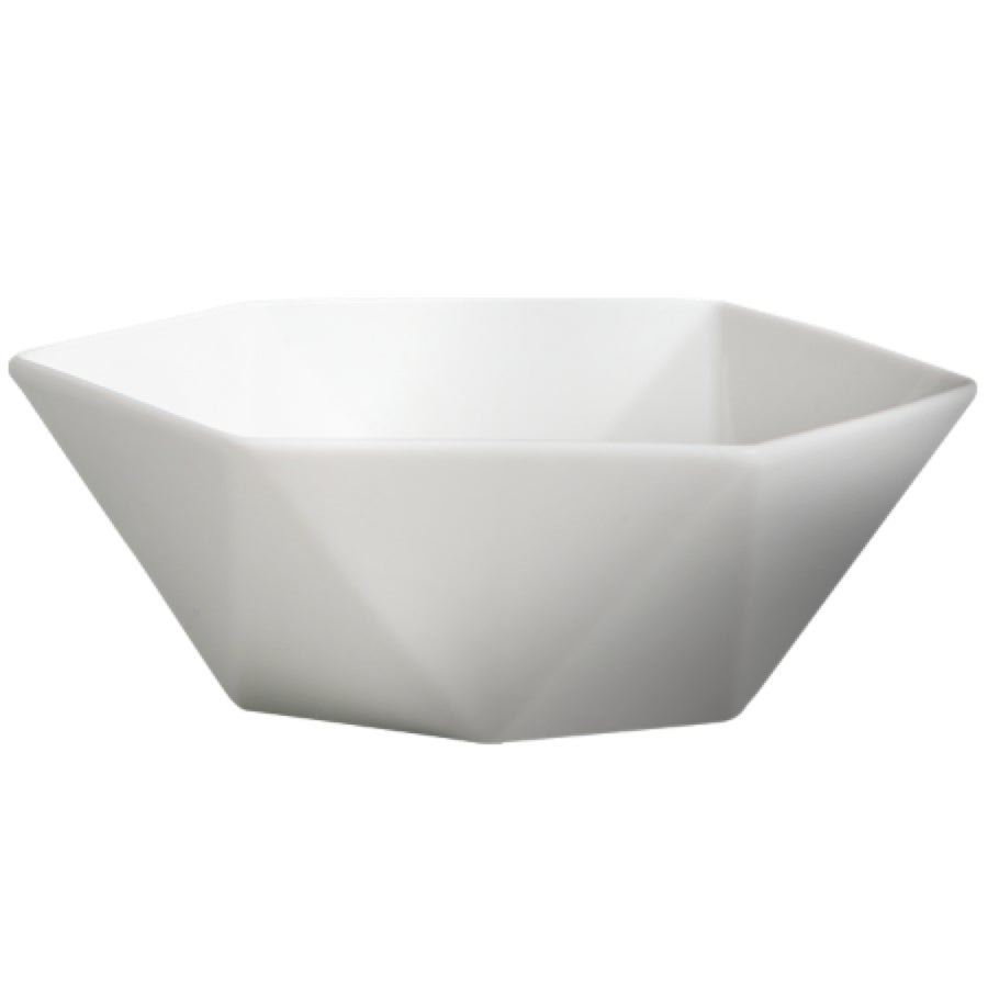 Bowls, 8 Inch, White, Diamond, Porcelain,6 - 3 COUNT