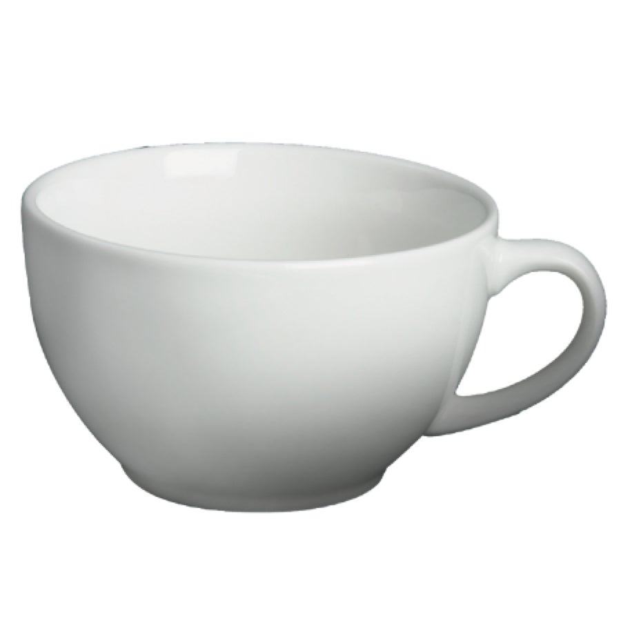 Cups, Cappuccino, 12 Ounce, White, Porcelain,6 - 6 COUNT