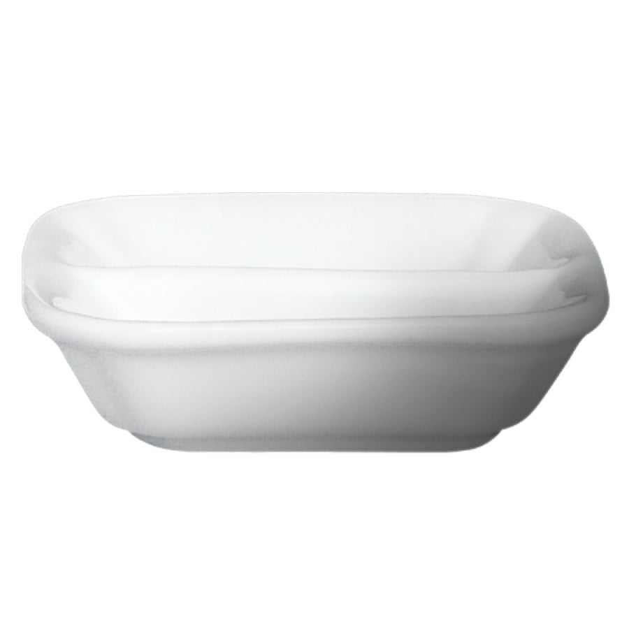 Dishes, 2-Compartment, 3 x 3 Inch, White, Porcelain,12 - 12 COUNT