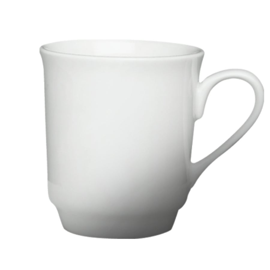 Cups, 9 Ounce, White, Porcelain,6 - 6 COUNT