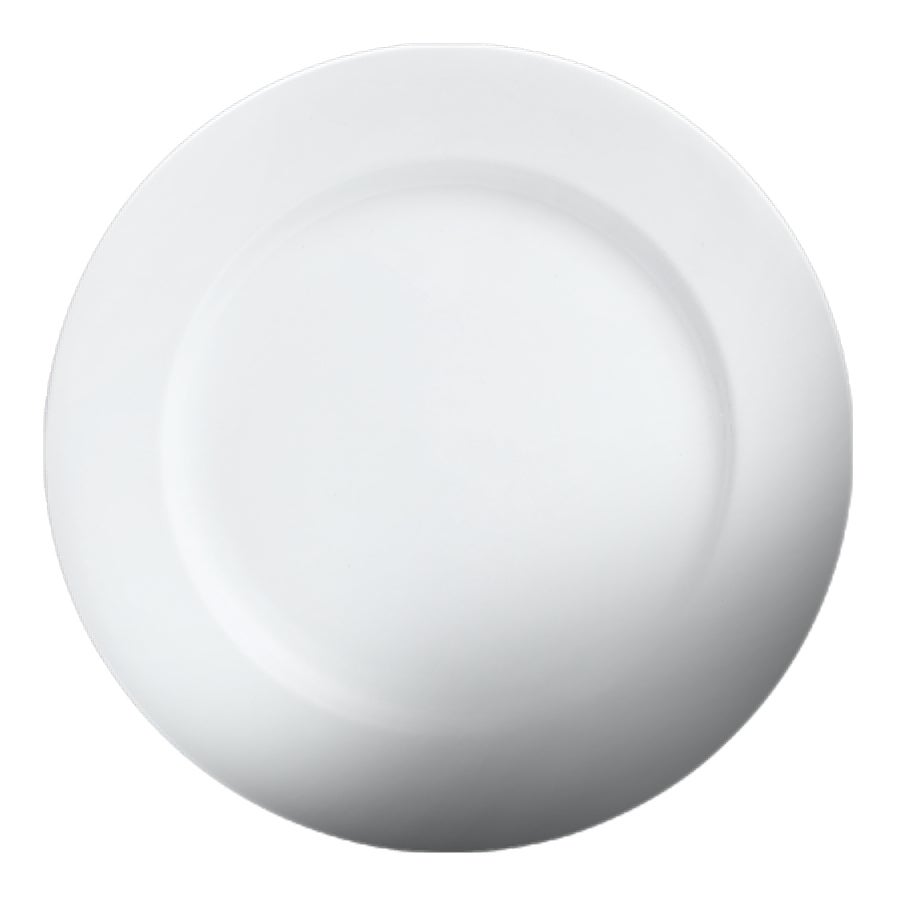 Plates, 10.25 Inch, Mid Rim, White, Porcelain,6 - 4 COUNT