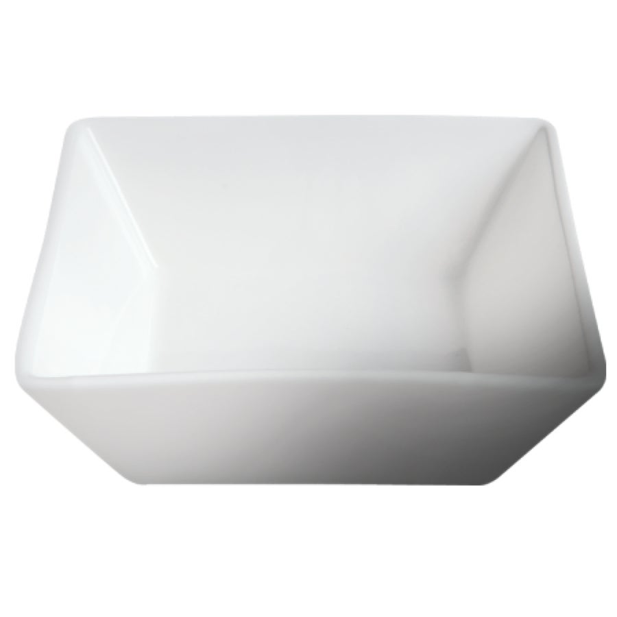 Bowls, 14 Ounce, 5.38 Inch, White, Square, Porcelain,6 - 6 COUNT