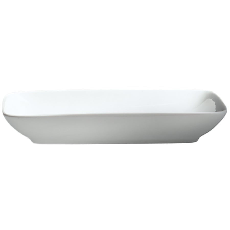 Plates, 12 x 7.75  Inch, White, Porcelain, Rectangular,6 - 3 COUNT