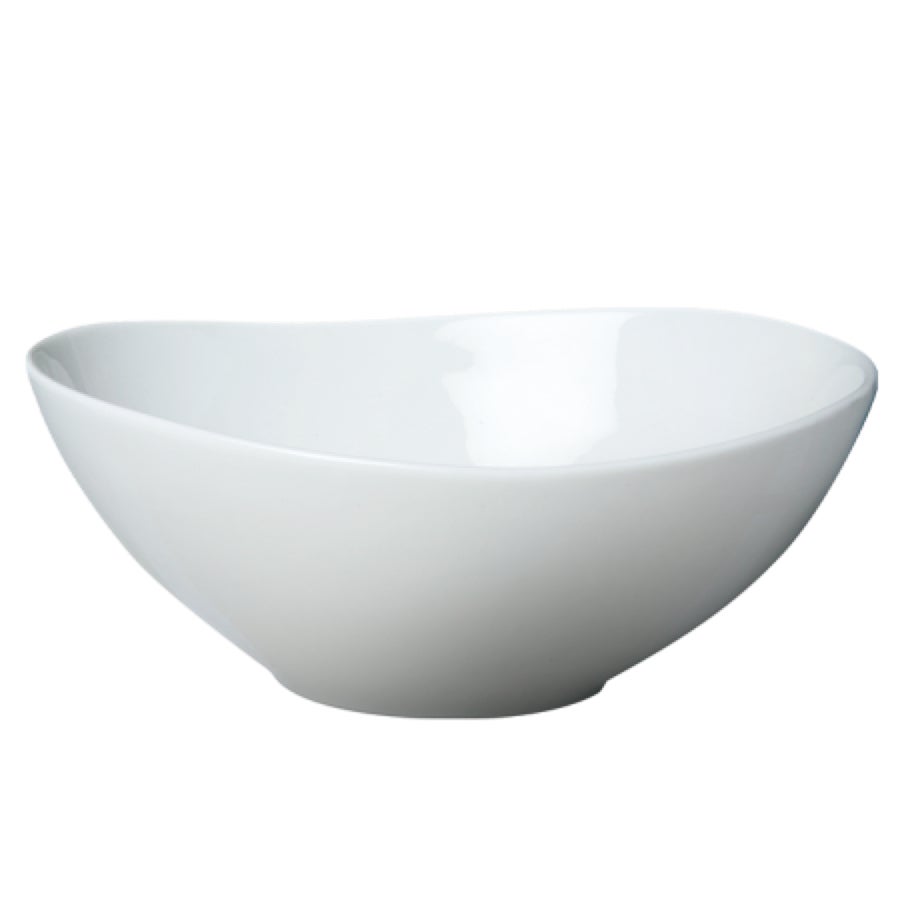 Bowls, 7.50 Inch, White, Egg-Shape, Porcelain,4 - 6 COUNT
