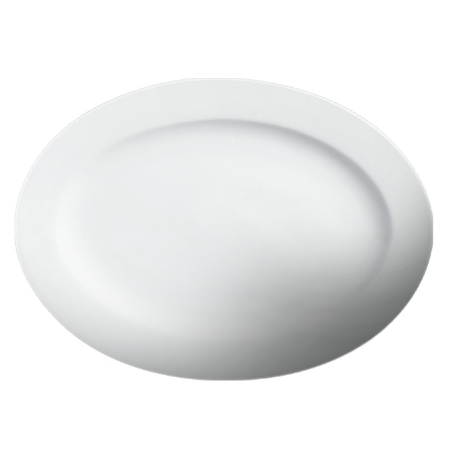 Platters, 10.25 Inch, White, Porcelain, Oval,4 - 6 COUNT