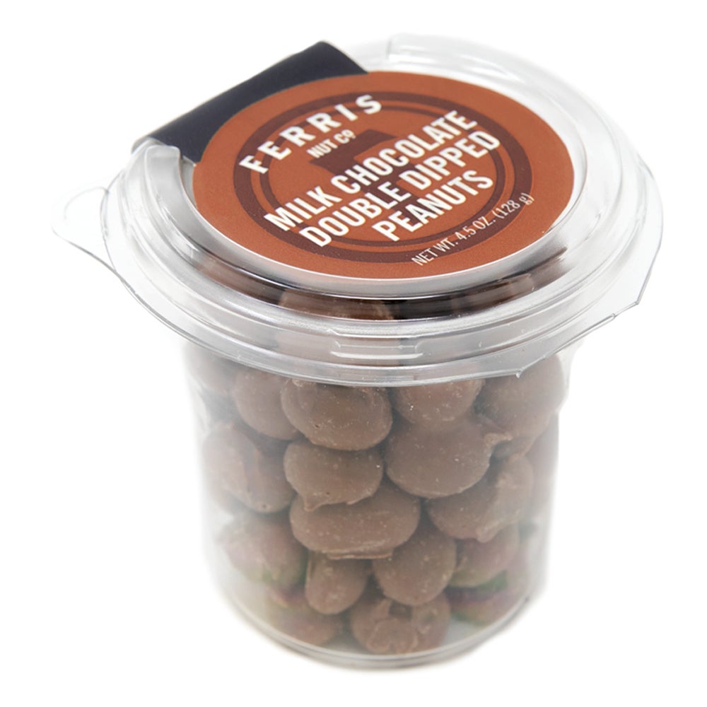 Peanuts, Double Dipped Milk Chocolate-Covered, in Resealable Deli Cup,12 - 5.5 OUNCE