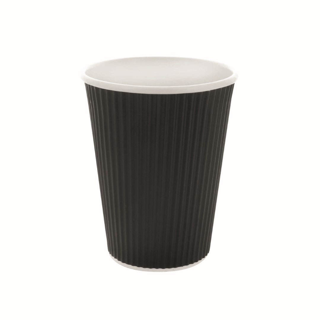 Cups, 10 Ounce, Paper, Rippled Black, 10 Ounce,25 - 40 COUNT