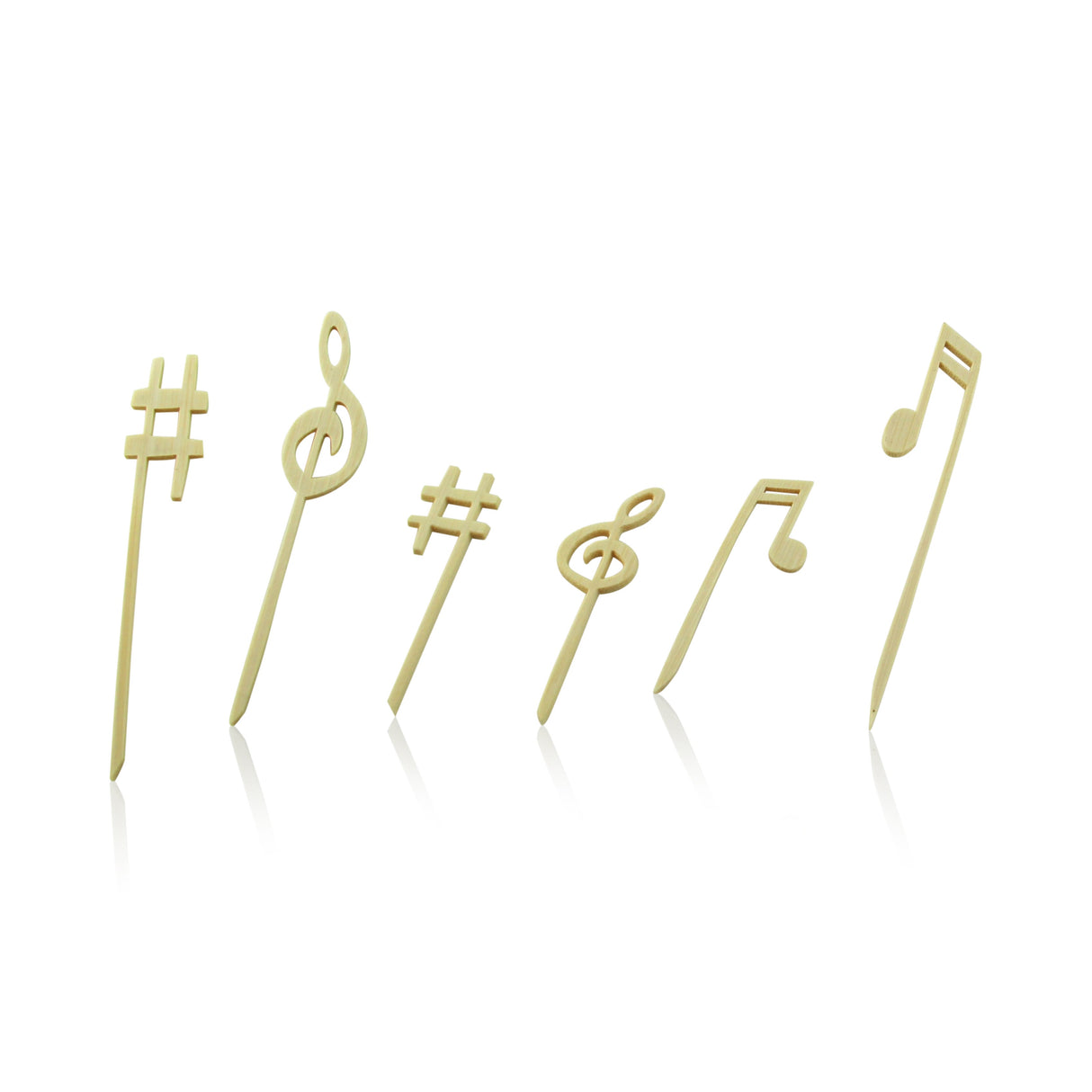 Picks, Music, 3.5 Inch, Bamboo, Natural, Assorted, 3.5 Linear Inch,10 - 100 COUNT