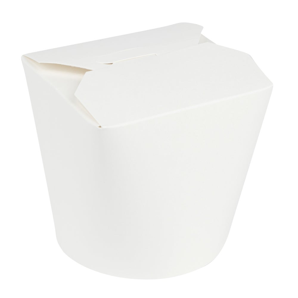 Containers, Noodle Take-Out, 26 Ounce, Paper, White, Round, 4 x 3.5 x 3.75 Inch,1 - 50 COUNT