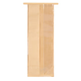 Bags, Tin Tie, 6.25 x 3.5 x 13.25 Inch, Paper, Kraft, with Window,1 - 100 COUNT