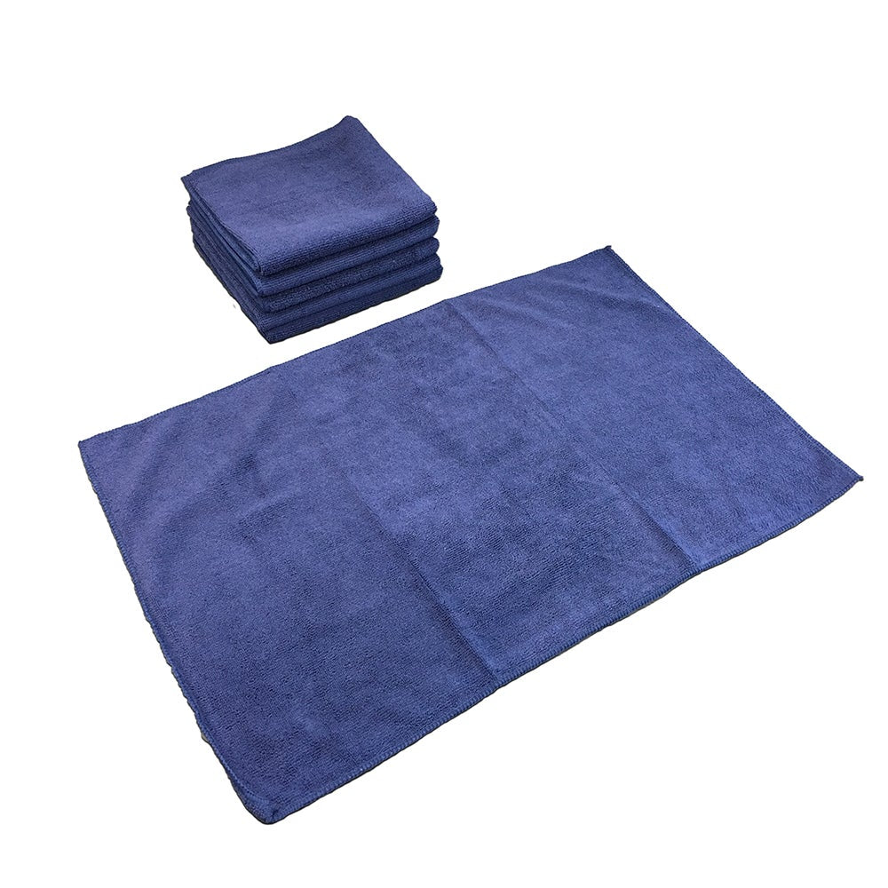 Towels, Hand, Microfiber, Navy Blue, 16 x 27 Inch,12 - 1 EACH