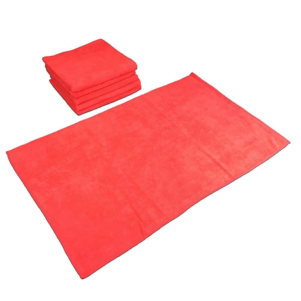Towels, Hand, Microfiber, Red, 16 x 27 Inch,12 - 1 EACH