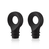 Stoppers, Wine Bottle, Rubber, Black,6 - 2 COUNT
