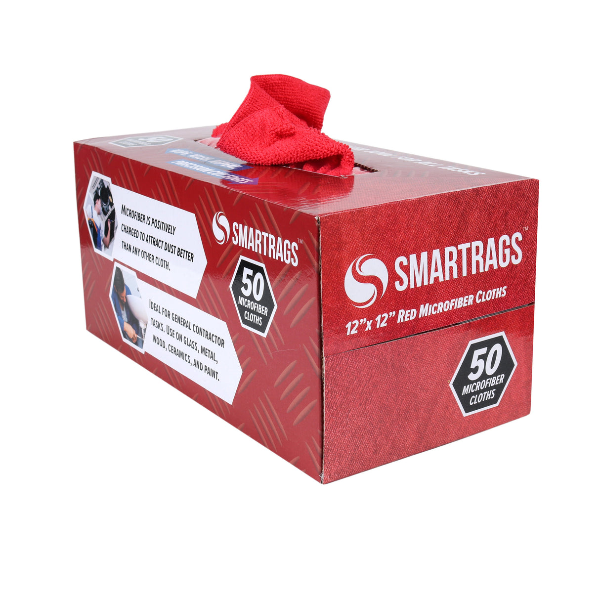 Cloths, Cleaning, Disposable, Microfiber, Red,1 - 50 COUNT