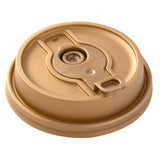 Lids, Straw Hole & Sip-Thru, Plastic, Gold, with Detachable Double Plug, for 8/12/16/20 Ounce Hot Cups,1 - 25 COUNT