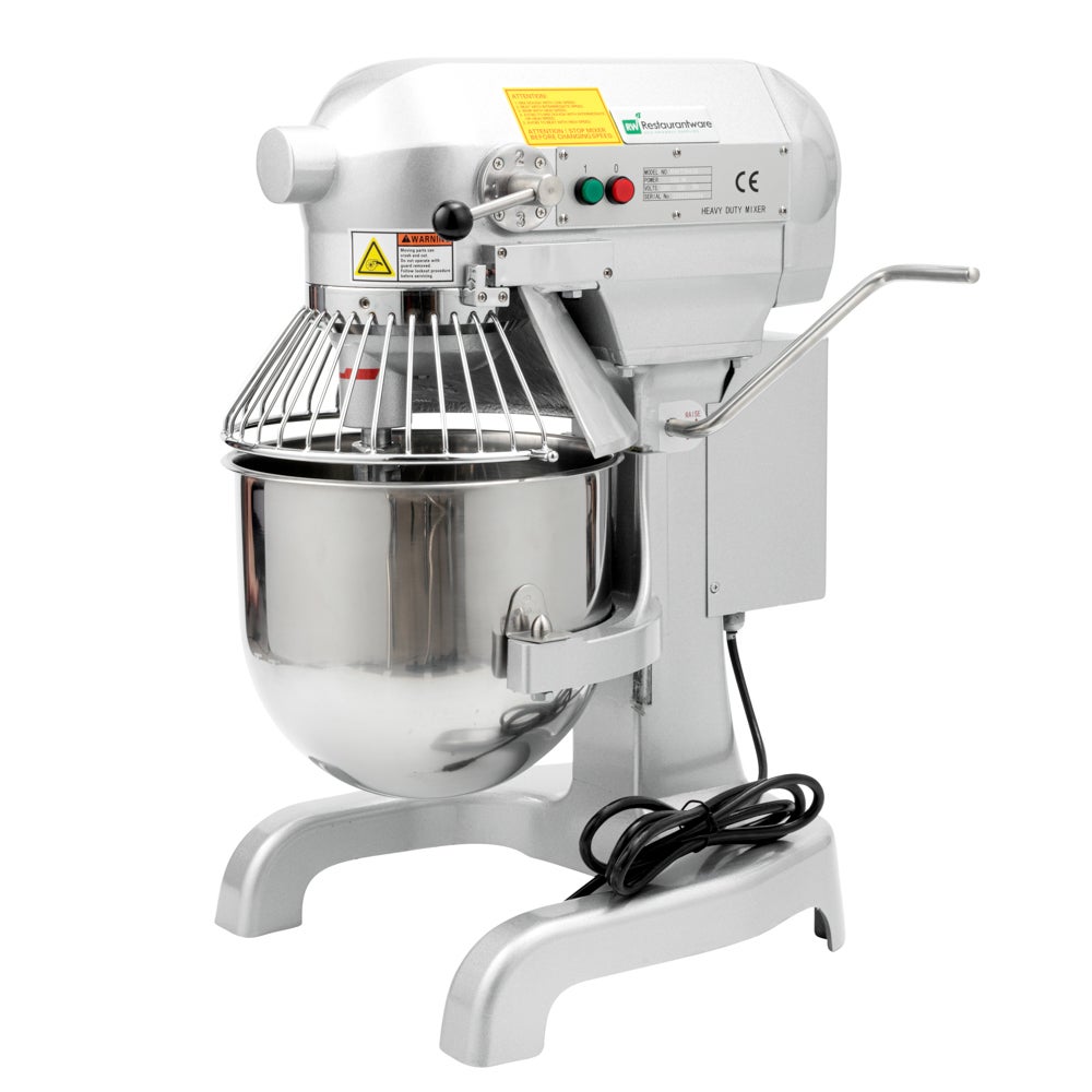 Mixer, Stand, 11 Quart, Planetary, Silver, Aluminum, 15.75 x 15.75 x 24 Inch, with Dough Hook/Whisk/Beater/Safety Guard,1 - 1 EACH