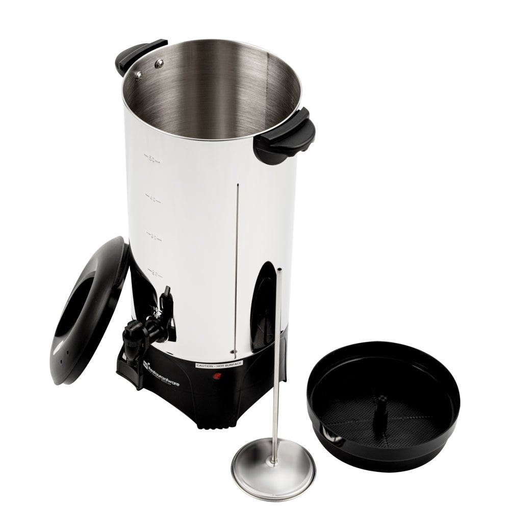 Urn, Coffee, 46 Cup, 13/0 Stainless Steel, 7.5 x 7.5 x 18 Inch,1 - 1 EACH