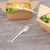 Forks, Basic Nature, Plastic, White, 6.5 Inch, Heat-Resistant, Individually-Wrapped, CPLA,1 - 50 COUNT
