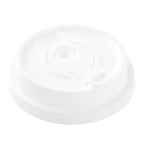 Lids, Straw Hole & Sip-Thru, Plastic, White, with Detachable Double Plug, for 8/12/16/20 Ounce Hot Cups,1 - 25 COUNT