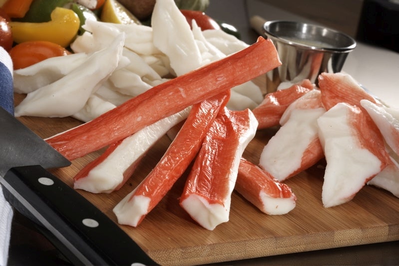 Crab Meat, Surimi, Sticks, Imitation, Cooked, Frozen,4 - 2.5 POUND
