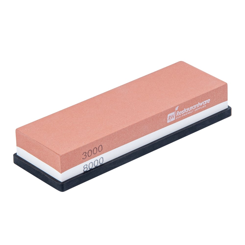 Sharpener Set, Knife, Two-Sided, 3000 & 8000 Grit, with Non-Slip Base,1 - 1 EACH
