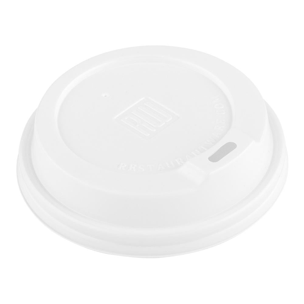 Lids, Coffee Cup, Plastic, White, for 8/12/16/20 Ounce Cups,1 - 25 COUNT