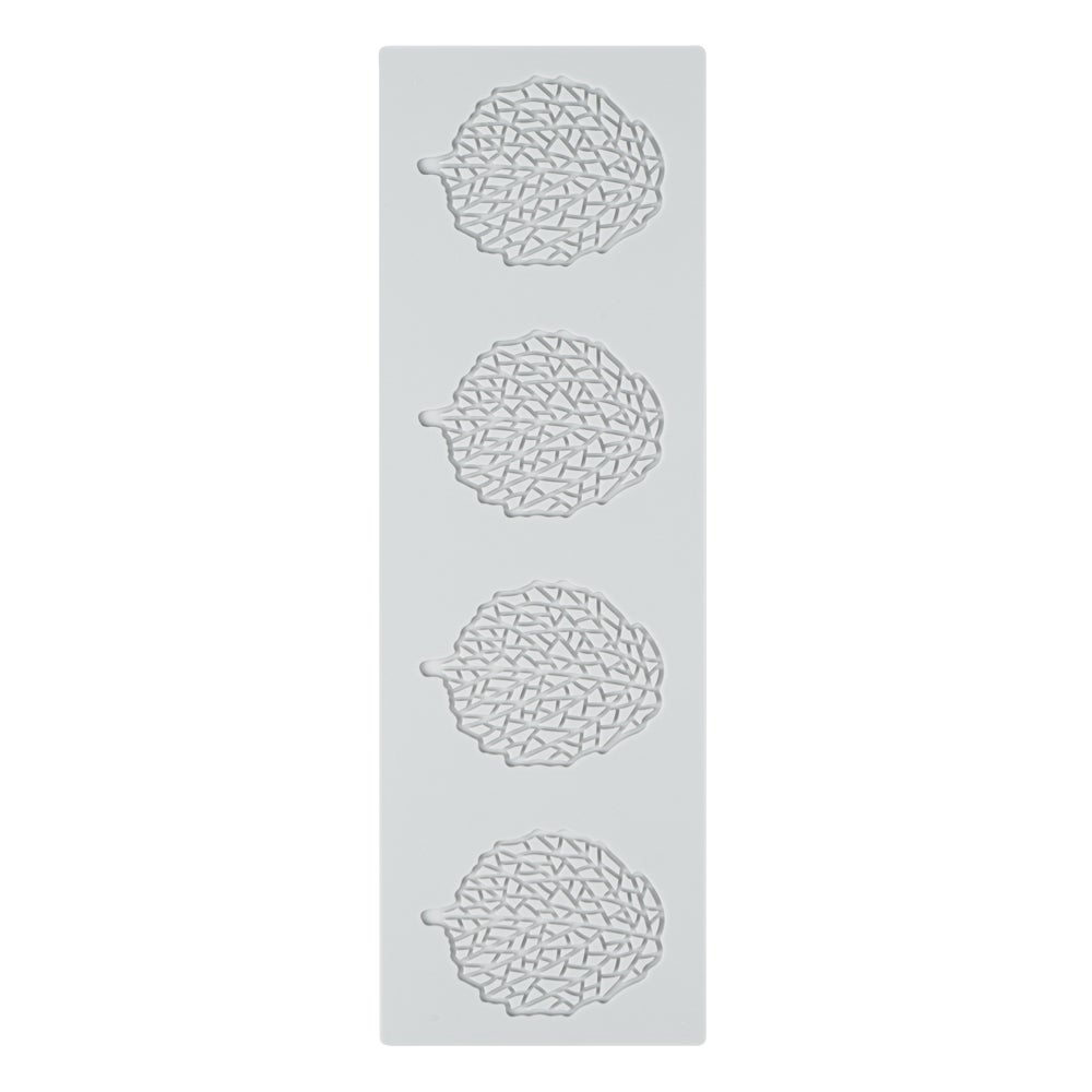 Mat, Fondant Impression, 11.60 x 3.80 Inch, Autumn Leaf, Silicone, Gray,1 - 1 EACH